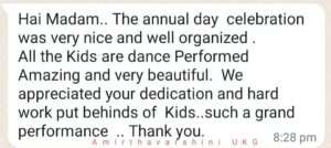 Parents Feedback about Annual Day Celebration